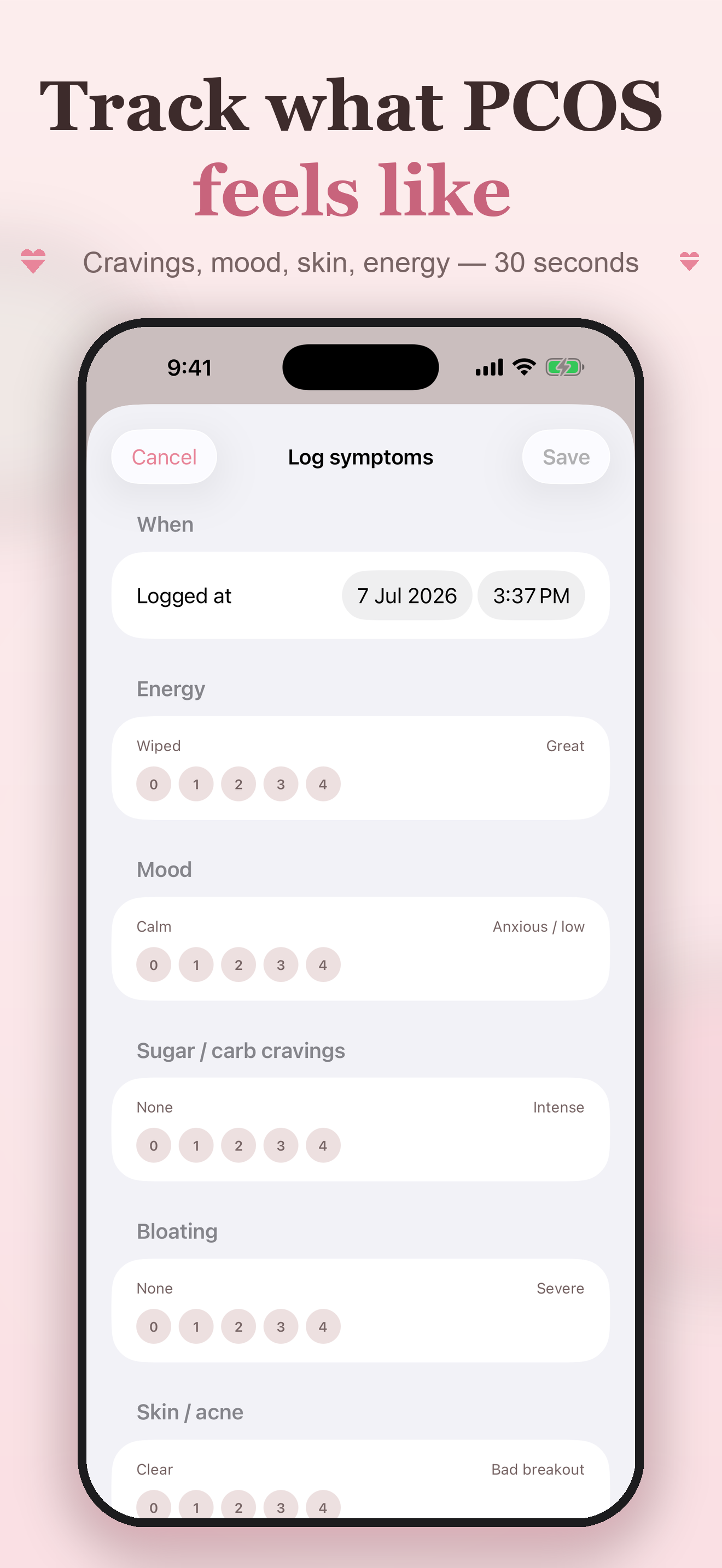 Cysta: PCOS Diet & Cycle screenshot 4