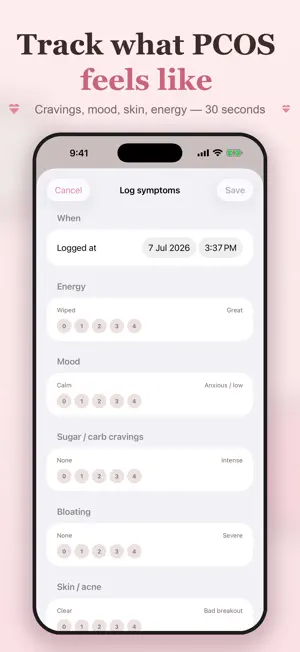 Cysta: PCOS Diet & Cycle screenshot 4