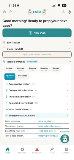 Follie – Anesthesia Assistant iPhone Screenshot 1