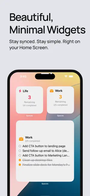 Spaces - Minimal To Do & Task screenshot 3