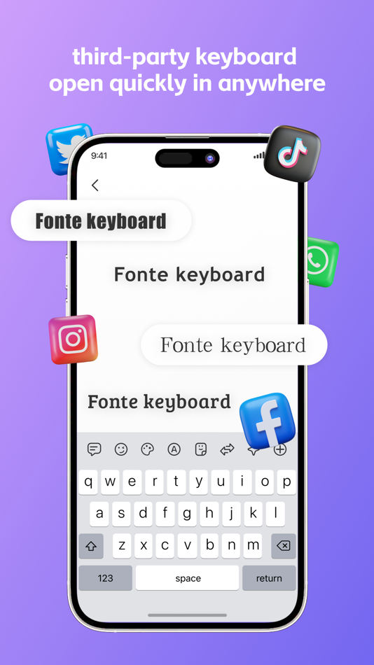 #2. Fonts - Stickers Keyboard (iOS) 由: Yuanmeng Deng