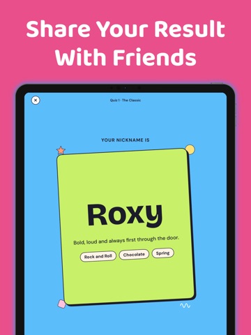 Nickname Generator - Fun Quiz iPad screenshot