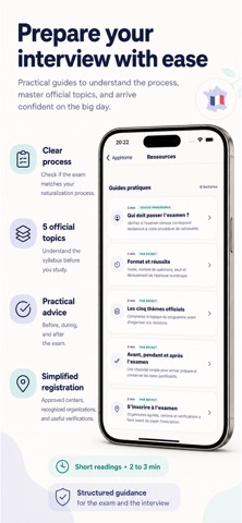 examen civique: naturalisation iPhone screenshot