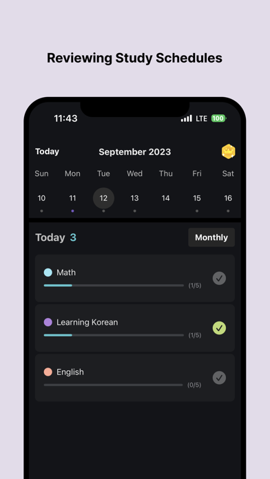 Screenshot #1 pour RelePlanner - Study Planner