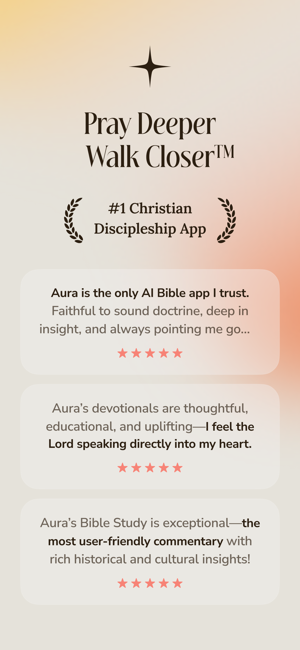 Aura: Pray Deeper, Walk Closer