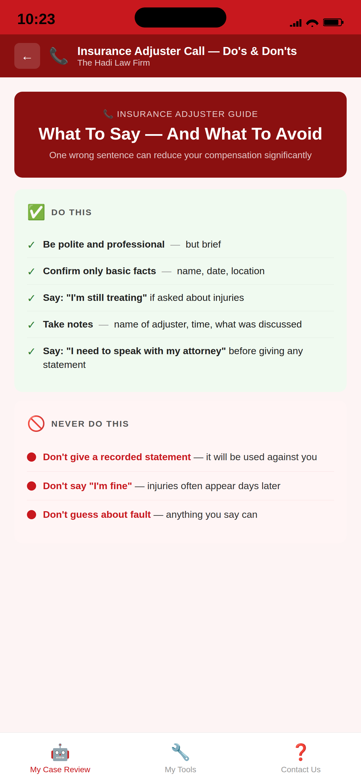 The Hadi Law Firm Injury App