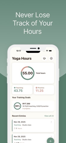 Yoga Hours – RYT & YTT Tracker screenshot