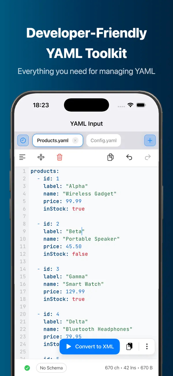 Screenshot #1 pour YAML Tools