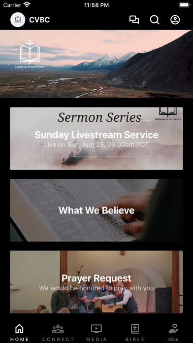 Carson Valley Bible Church Screenshot