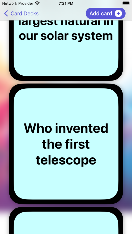 #6. Fcard (iOS) Με: Advitiya Kumar