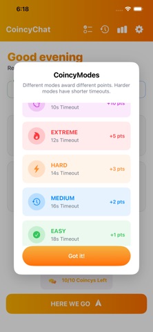 CoincyChat iPhone screenshot