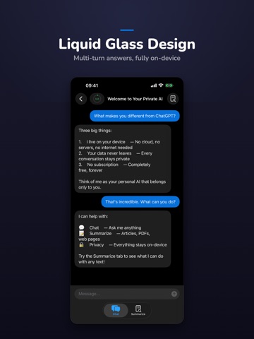 Aria — Private AI Chat iPad screenshot