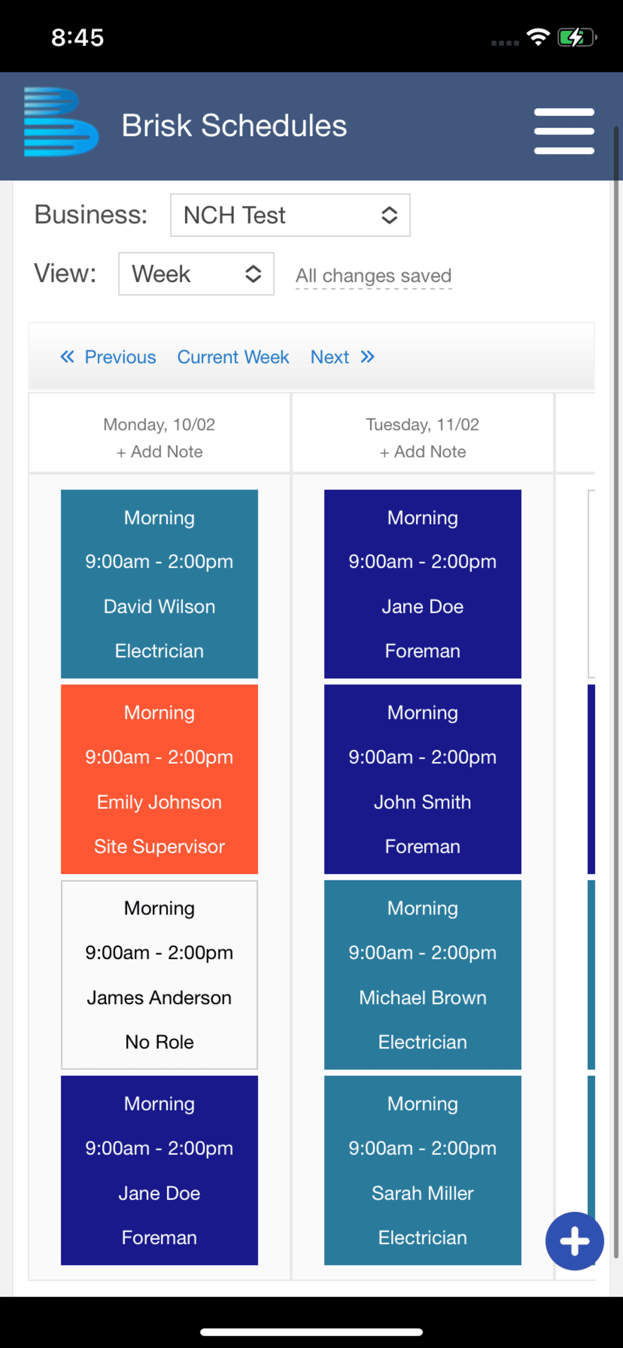 Brisk Schedules