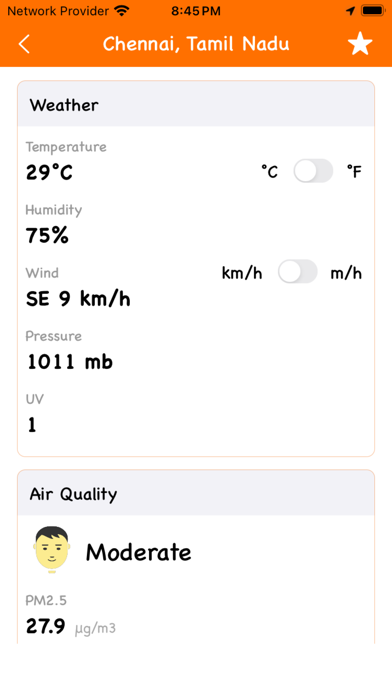 Temperature at Location Screenshot