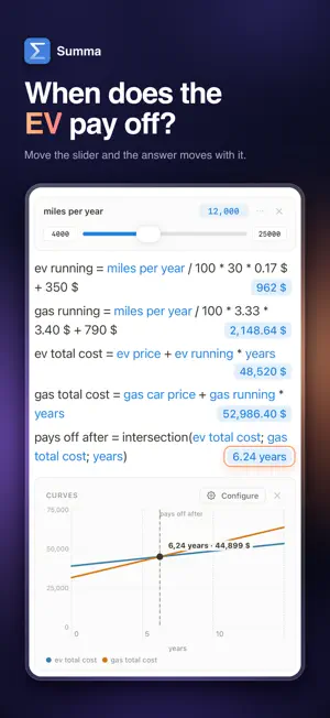 Summa – Calculator with Notes screenshot 1