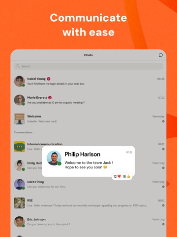 Talkspirit iPad screenshot