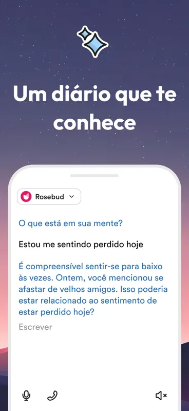 Rosebud: Diário e Jornal de IA screenshot 2 of 8