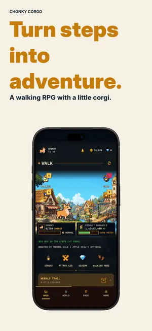 Chonky Corgo: Walking RPG screenshot 1