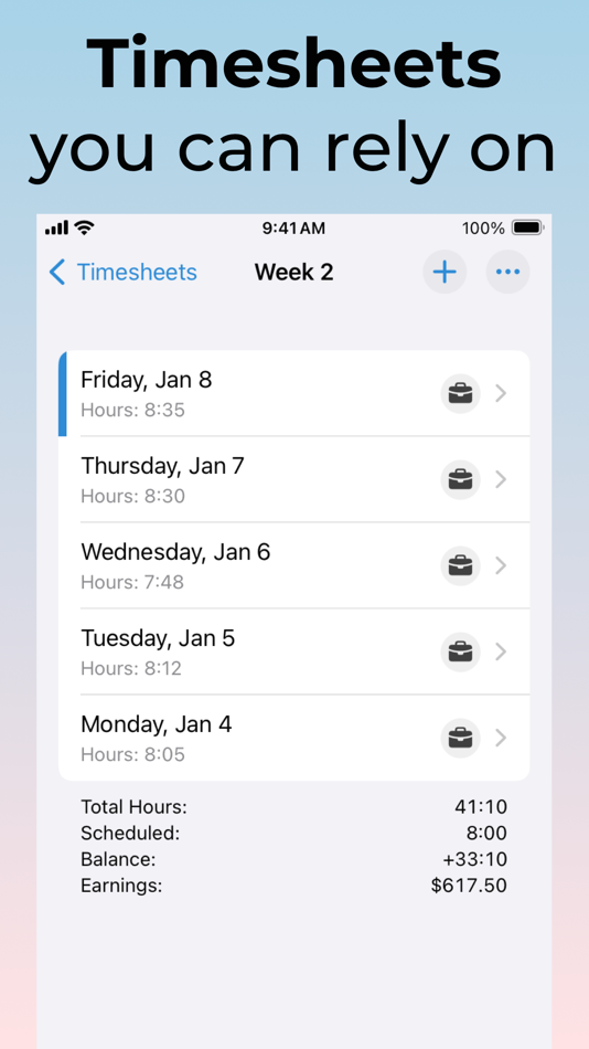 #3. Clock in and clock out (iOS) 由: Dawid Drechny