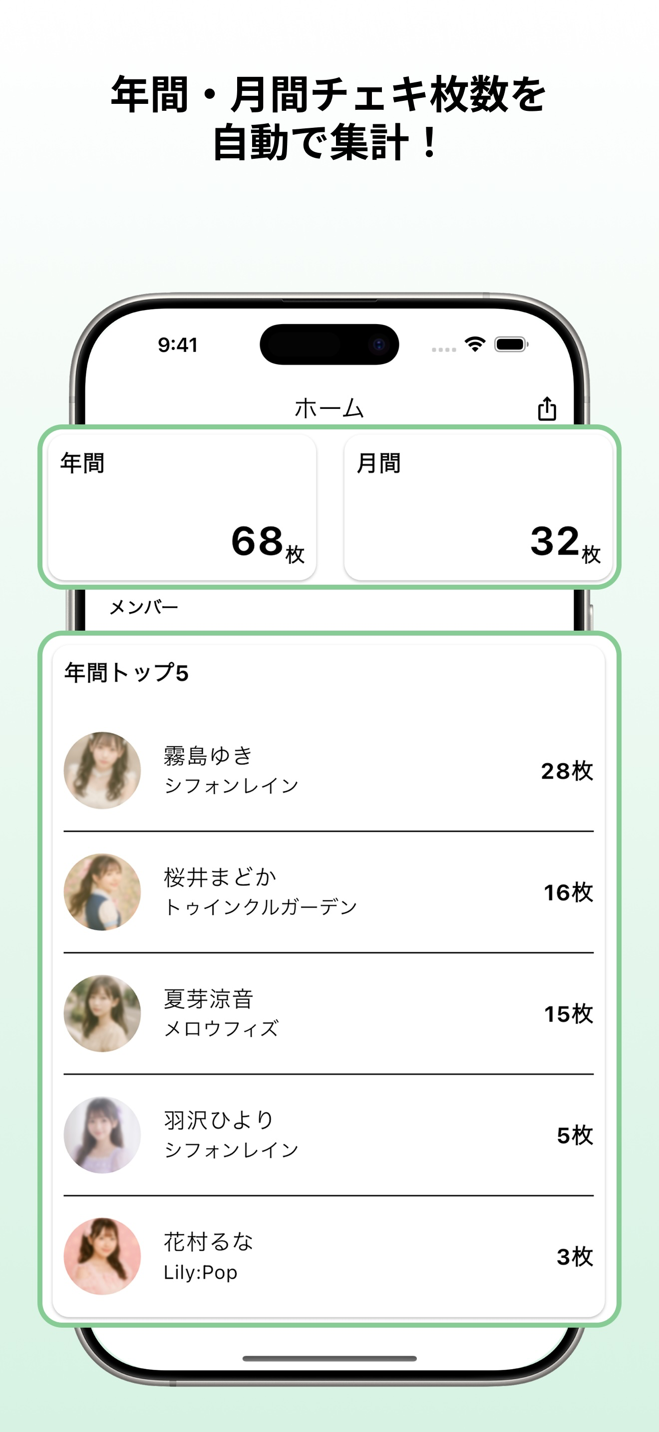 チェキカウンター - 枚数管理・集計