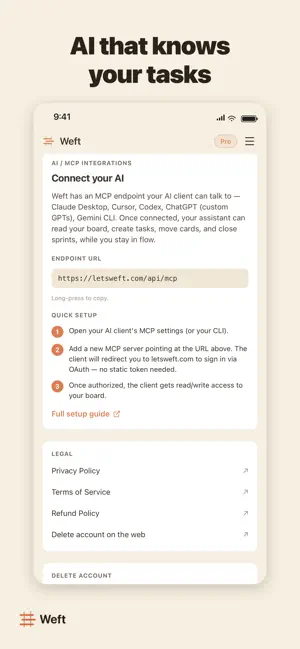 Weft: AI Scrumban Board screenshot 3