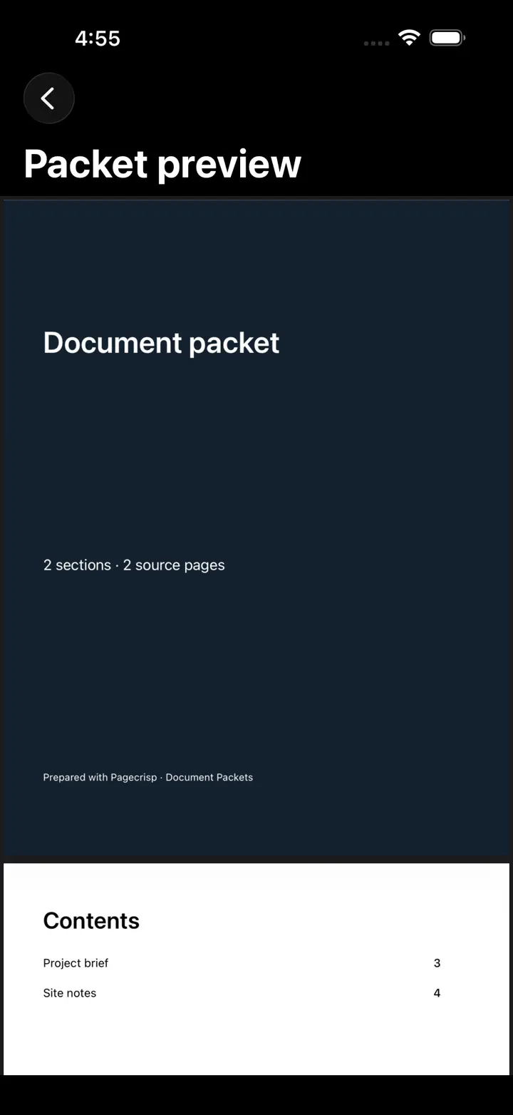 Pagecrisp: PDF Scanner iPhone 6.7" screenshot 3: Private OCR PDF scanner