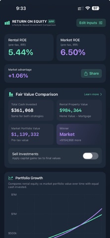 Return on Equity screenshot