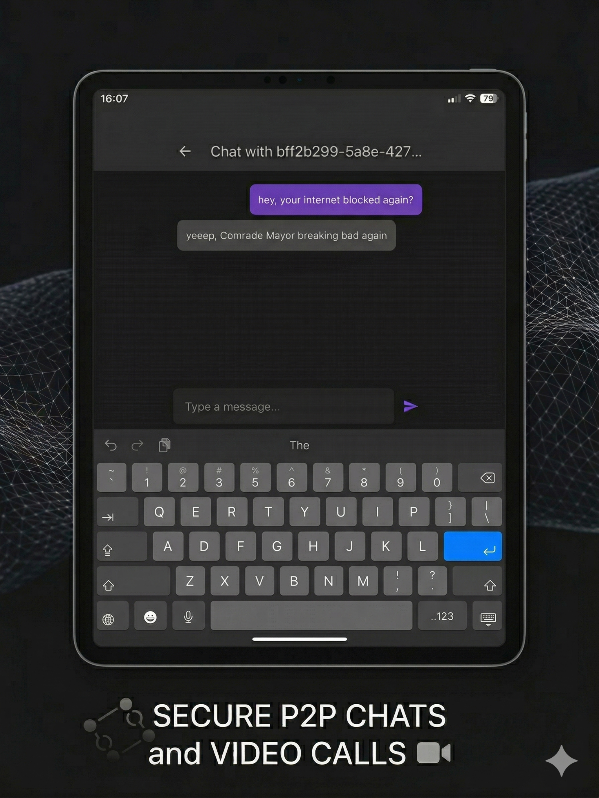 PressF: p2p video call & chat