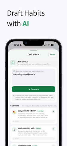 Daymark Habits iPhone screenshot