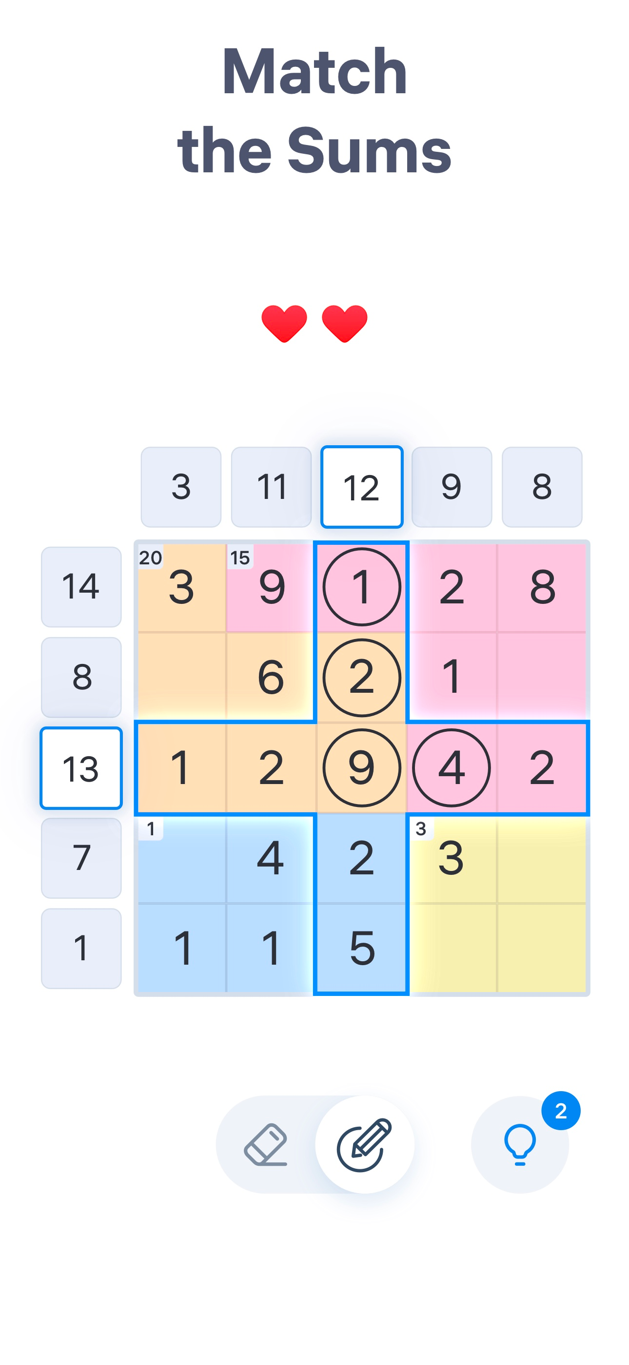 Number Sums - Numbers Game