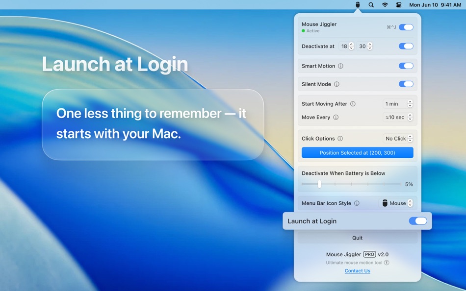 #7. Mouse Jiggler – Mouse Mover (macOS) By: Bohdan Bilous