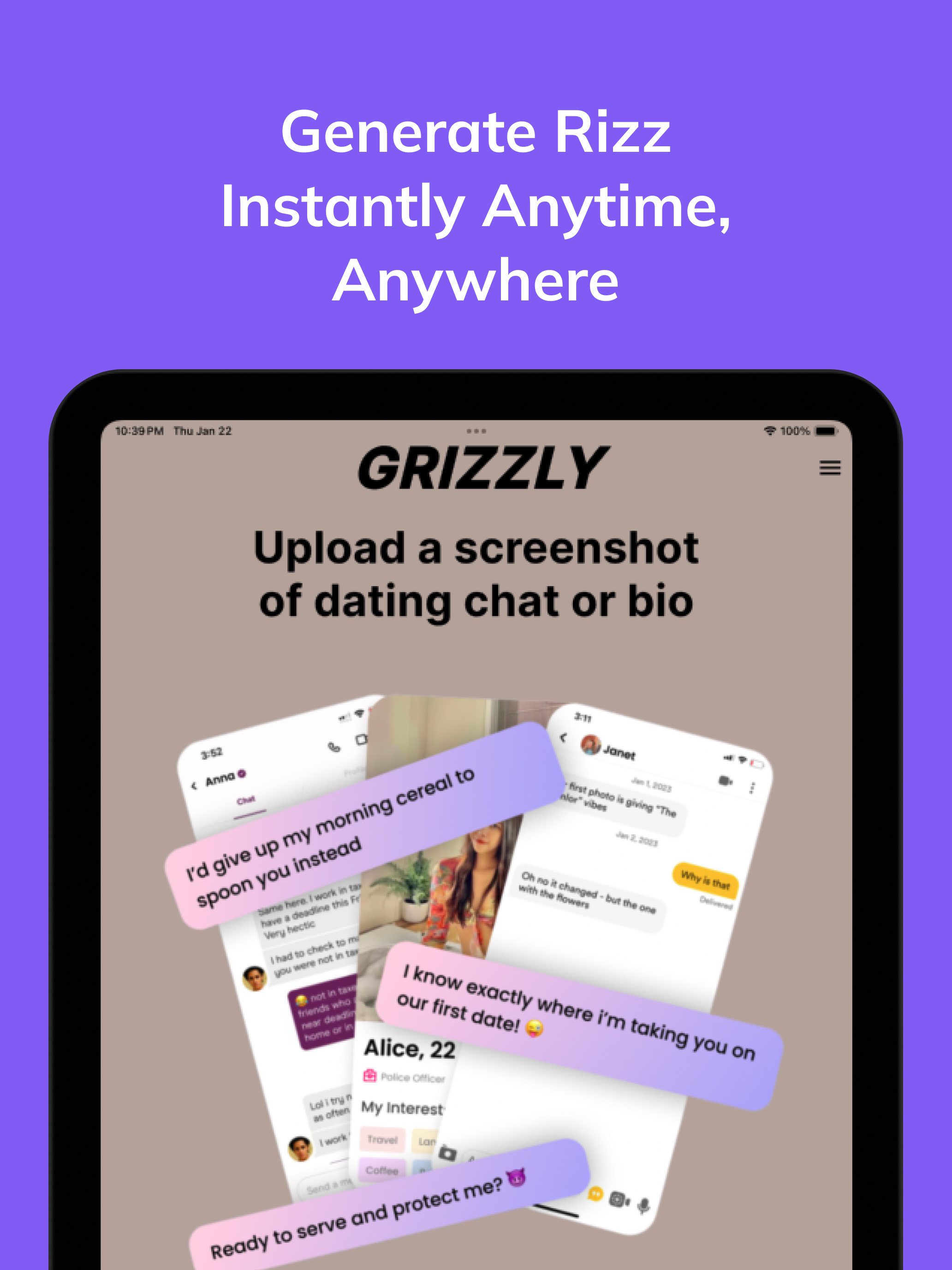 Rizz AI Chat Coach: Grizzly AI