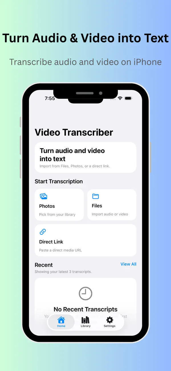 Screenshot #1 pour Video Transcriber - Captions