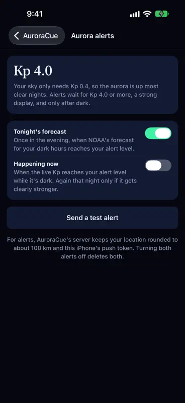 AuroraCue: Aurora Forecast screenshot 2 of 5