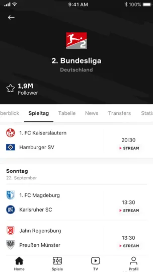 Screenshot von OneFootball - Fußball News auf dem iPhone 6