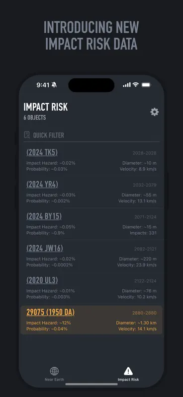 Near-Earth Asteroids Tracker screenshot 4 of 5