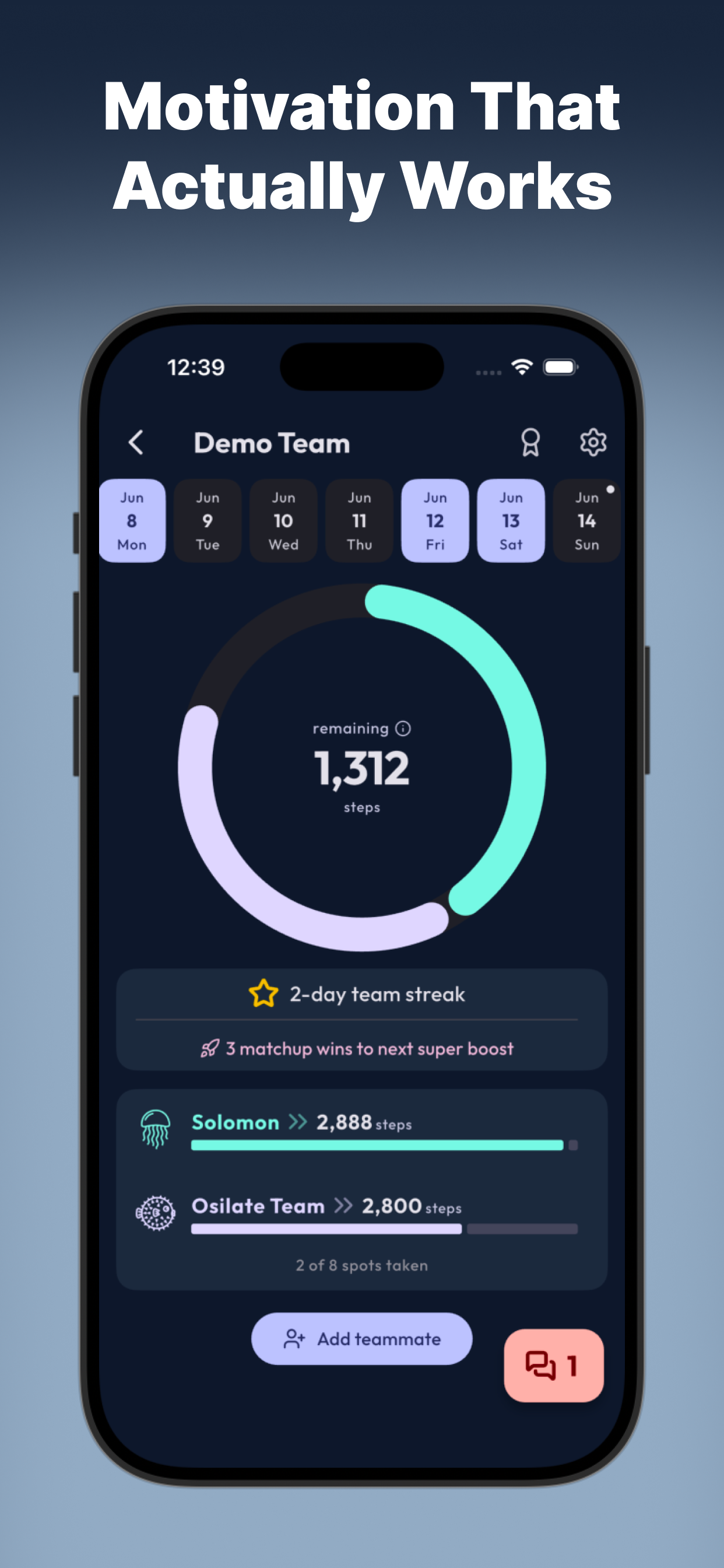 StepCrush: Team Step Challenge