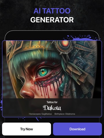 AI Tattoo Generator + Creator iPad screenshot