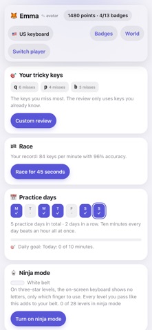 Ten Fingers: Learn to Type screenshot 2