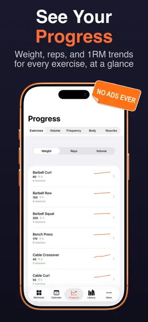 Lift: Gym Workout Tracker screenshot 2