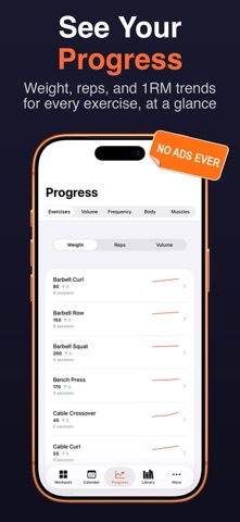 Lift: Gym Workout Tracker screenshot