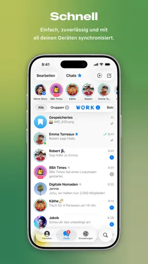 Screenshot von Telegram Messenger auf dem iPhone 1