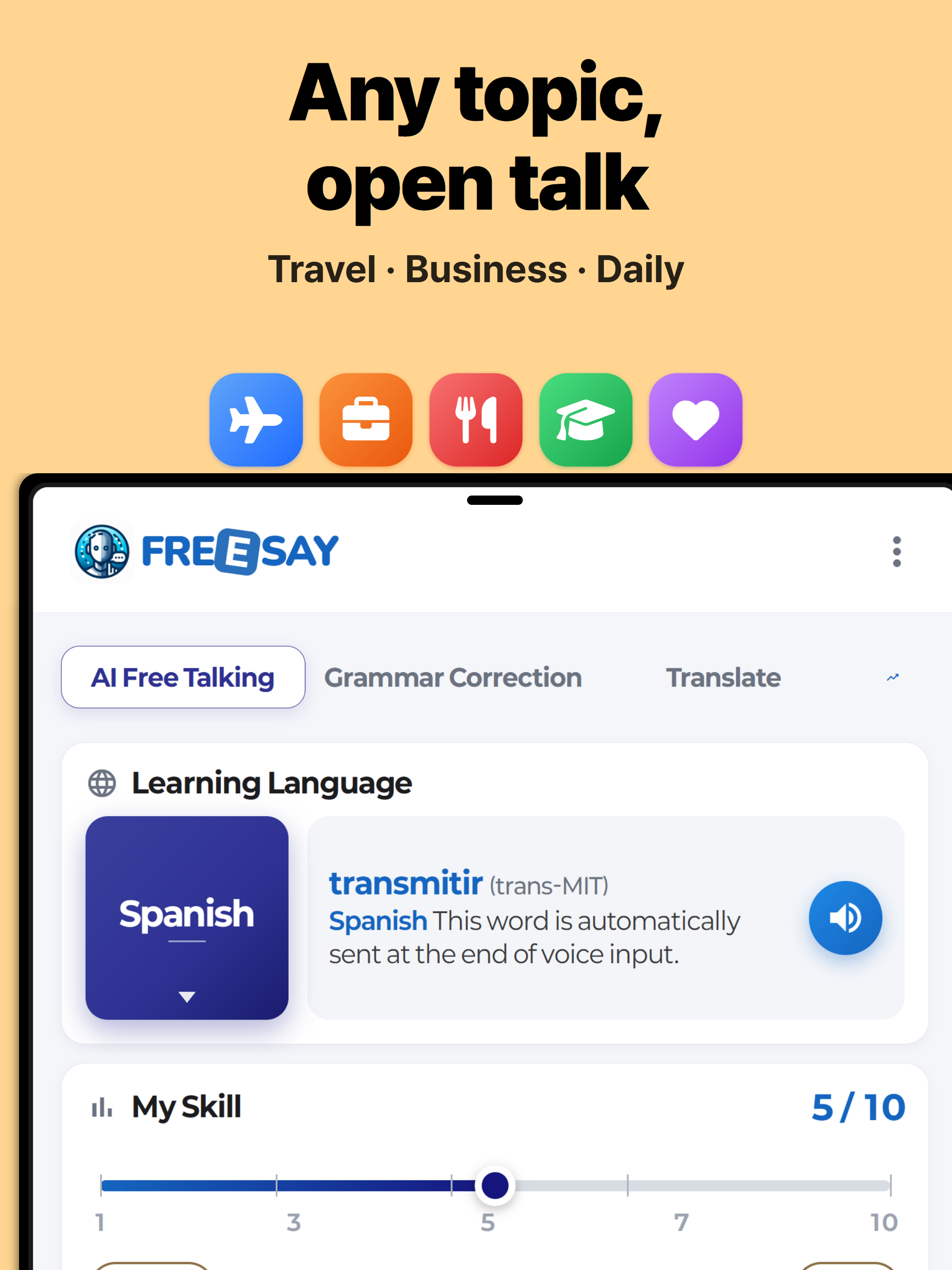 FreeSay - AI Language Coach screenshot 13