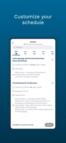 2025 AAA Annual Meeting iPhone screenshot
