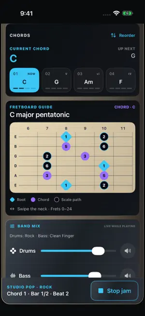 RiffAlly Jam: Guitar Practice screenshot 3