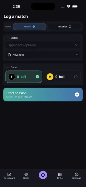 Pool Stats Tracker screenshot 2