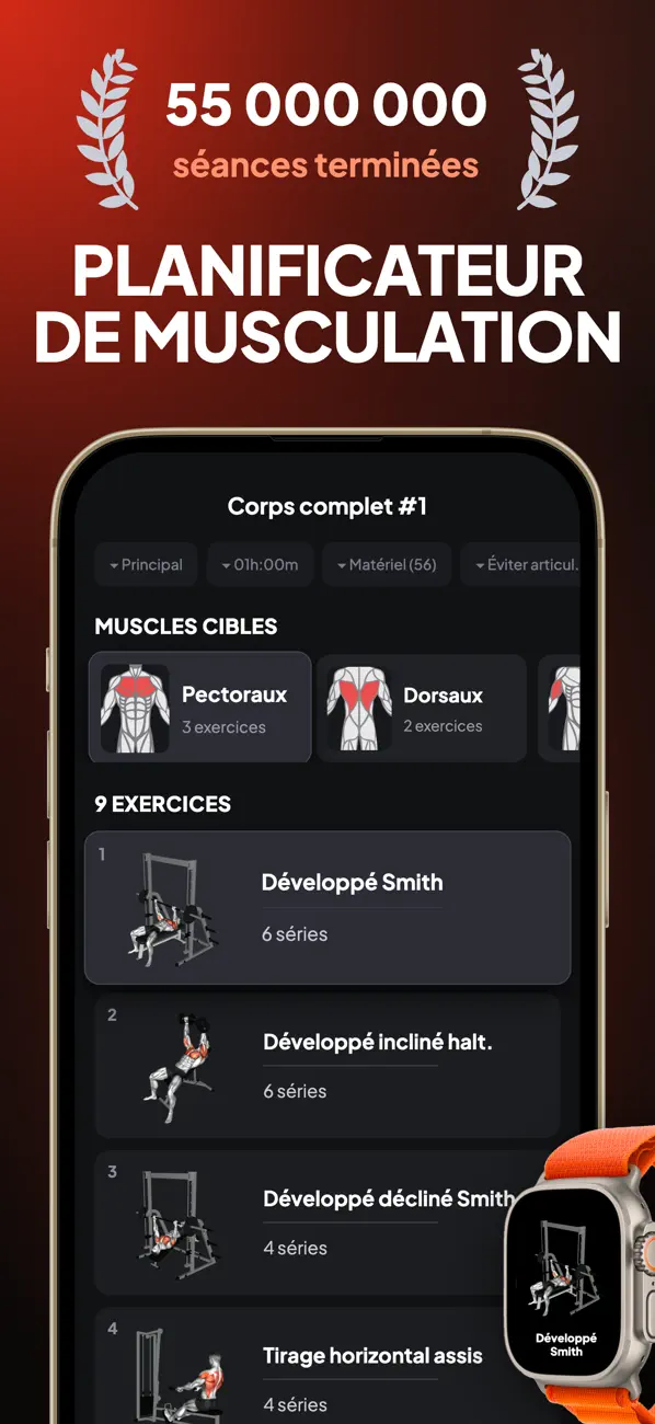 Screenshot #1 pour GymDone: Programme Musculation