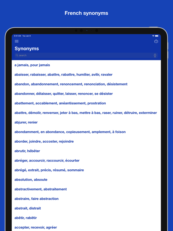 Screenshot #4 pour Mastering French Synonyms