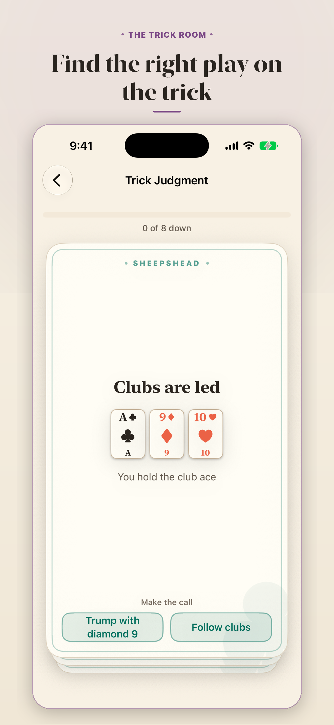 Sheepshead Trainer: Trump Play screenshot 4