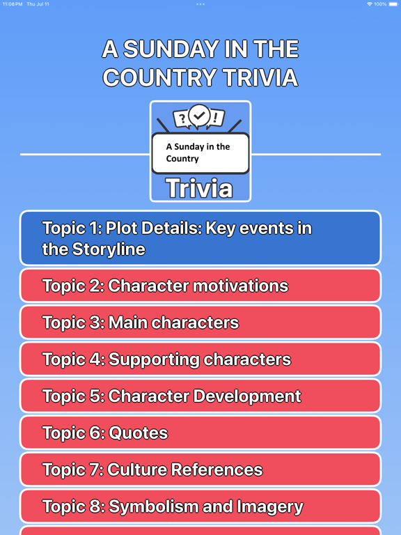 Screenshot #4 pour A Sunday in the Country Trivia